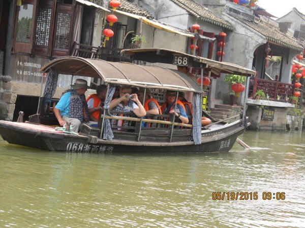 Cruising in the ancient little watertown village of Zi Tang