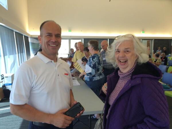 David Parra, AARP with Sue Blumer