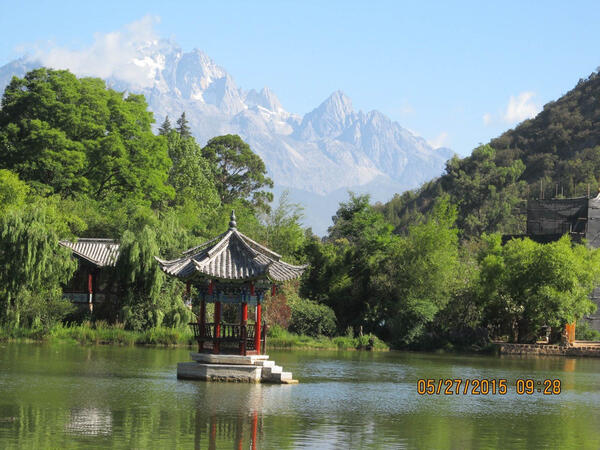 Lake and Mountain near LiJiang