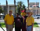 Elmer Gooding, Sheila Stokes and Barry McNeill with Sparky