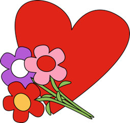 picture of heart and flowers